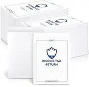Engrowtic 100 Pcs Income Tax Return Envelope for Tax Preparers 9 x 12 Inches Open End Security Envelopes for Office Business Legal Documents Catalog Paper Mailing, White