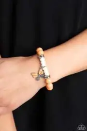 Paparazzi BOLD BUTTERFLY orange bracelet