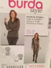Burda Sewing Pattern 7331 Ladies Misses Dress Tunic Size 18-32 Uncut