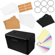 OHPHCALL Index Card Dividers Storage Box Lid for Cards Case for Home School Office