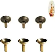 NentMent Incense 6 Pack Backflow Incense Holder Base Protector Ash Container Catcher for Waterfall Cone Burner Holders Metal Retro Funnel Incense Cones Stand Filter Mini Censer Stick/Tray Rack