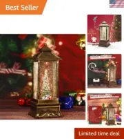 Magical Christmas Tree Lantern - Musical Snow Globe with Timer & USB Power