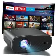 Projector with WiFi & Bluetooth - 800 ANSI Lumens HD Home Theater, Black