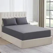Ddecor Home 1500 Thread Count Premium Cotton Blend Combo Set - Granite