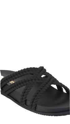 MELISSA SALINAS WOMENS BLACK SLIDES MULES FLATS SANDALS COMFORTABLE Size 9