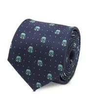 Cufflinks Inc Star Wars Mandalorian Helmet Dotted Tie