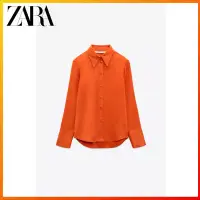 在飛比找蝦皮商城精選優惠-Zara春季新款女式5色絲緞質感襯衫 4437048
