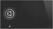 Smeg Classic 90cm Induction Combination Gas Cooktop Black