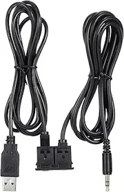 100Cm Car Dash Flush Mount USB Port Panel Auto Boat 3.5Mm Aux USB Ex Ion Cable Adapter Repla Ent for Black