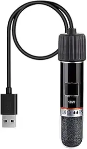 Binxind USB Mini Aquarium Heating Rod for Fish Tank 26°C Constant Temperature Aquarium Heater Submersible Thermostat Heater 10W
