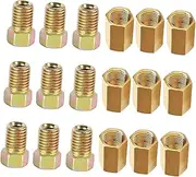 JEWEDECO 18 Pcs Brake Line Fitting Kit Threads Assortment for Inverted Flare Tubes Precision Engineered for Easy Installation and Performance