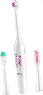 KOMBIUDA Electric Toothbrush Kit 3 Replacement Heads Soft and Portable Battery Not Included Random Color
