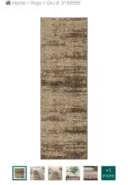 Unique Loom 2' X 6' Del Mar Runner Rug Brown