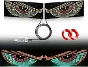 Car Eyes LED Light USB Demon Eye Decorative Light, Devil Lights for Car Windshield, Flexible Dynamic Animated LED for SUVs Pickups Trucks RVs (Green)