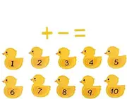 Animal Finger Puppets | Cute Yellow Duck Felt Finger Puppets,Interactive Role Play Toys, Math Learning Addition and Subtraction Games for Kindergarten