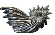 Chrome Sea Shell Vase/Ornament