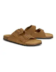 [Johnny Bigg] Suede Cork Slide in Tan