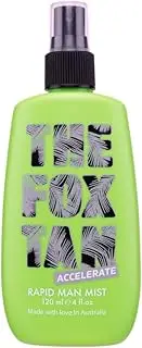 The Fox Tan Rapid Man Mist, Tanning Accelerator For Darker & Faster Tans, Creates Flawless Tan Skin For Men & Women, Vegan & Cruelty Free, 120mL