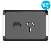 Clipsal Pro Single Powerpoint 15A Skin Black | P3015-15C-BK