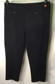 AUTOGRAPH BLACK “BENGALINE” STUD TRIM FULL LENGTH PANTS SZ 22 ALL NEW
