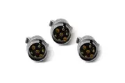 Elinz Trailer Plug 7 PIN Large Round Metal Connector Adaptor Socket Car Caravan Boat 3x