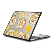 MacBook Air 13-inch (M2 - M4) Impact Case Cute Butter Corgi Sandwich with Banana Lemon Pine Apple - Kawaii Dog Cartoon Puppy with Bread & Fruits