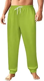 [Generic] Men's Sweatpants, Zesty Green-555, Polyester Joggers, Sweatpants Jogging Pants for Workout Running