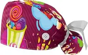 [suojapuku] Working Cap,Working Hats with Button Sweatband Adjustable,Happy Birthday Cake Candles,2 Pieces Bouffant Hat,Scrub Cap