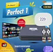 Professor One Perfect 1, 5G 8K Android Satellite Receiver TV Box 10y beIN Sport