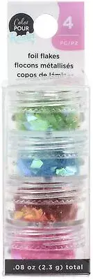 American Crafts Color Pour Resin Mix-Ins-Foil Flakes Primary 4/Pkg 359683