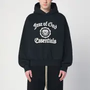 [Fear of God Essentials] Black hoodie with University logo XL Black