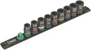 Wera Magnetic Socket Rail C Impaktor 1 Set 1/2" Drive 9 Pieces 05005490001