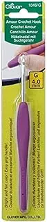 Clover Amour Crochet Hook, 4 mm Size, Purple