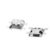 50PCS Micro USB Female Socket Connector Port, 5-Pin DIP 180 Degree Replacement