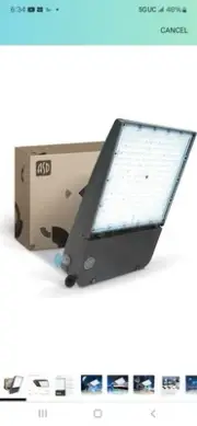 ASD LED Area Light, Dimmable Bronze 150W 5000K 120-277V ASD-LSB2-150D50B-PRM