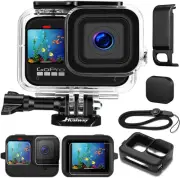 Waterproof Case Housing for Gopro Hero 12 11 10 9 Black Tempered Glass Screen...