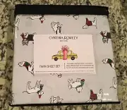 3 Pc Twin Sheet Set Dogs With Scarfs Sheets Cynthia Rowley NWT