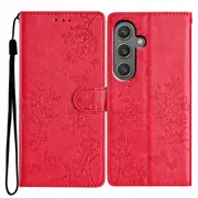 For Samsung Galaxy A35 5G Wallet Case Butterfly Floral Imprint Leather Phone Cover