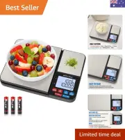 Kitchen Scale, [10kg/0.01g] [New Version] Dual Platform Digital Scale Stainle...