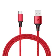 High-quality Nylon Braided Type-C Data Cable Fast Charge Stable Data Transmission Charging Cable for Samsung Galaxy S9 S8 Note 8 LG V30 G6 G5 OnePlus 5 3TRed