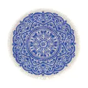 NNEAGS 120cm Mandala Round Tapestry Indian Area Rug for Living Room Lounge, Anti