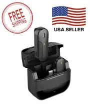 Wireless Lapel Lavalier Microphone Recording Mic. iPhone, Android CHARGING CASE