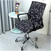 Office Chair Cover Removable Computer Chair Slipcover for Office Chair with Zipper for Universal Rotating Chair Desk Chair Cover High Back Chair Seat Washable Protector for Pets
