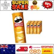 Pringles Cheese Potato Chips 134g Can Snack Pack, Crispy & Savory (12-Piece Set)