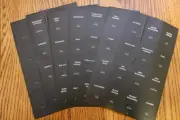 80 PRINTED RECTANGULAR SPICE JAR LABELS + 16 BLANK LABELS