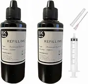 Premium Dye Refill Ink, 2 x 100ml, Compatible with HP 905, 905XL, 924, 915 & 915XL Black Ink Cartridges