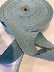 Light Teal C22 1 1/2 Inch Cotton Rug Binding Tape for Rug Hooking 9 YARDS