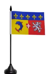 France Rhône-Alpes Table Flag - Polyester