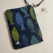 GeckoBrands Swim and Utility BAG Fish print NEW Waterproof liner beach valuables