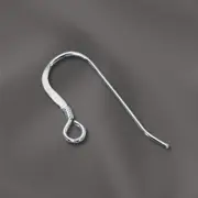 1000pc-Sterling Silver Earring Hooks.Wholesale Earring Wires.Coil Ear Hooks S114